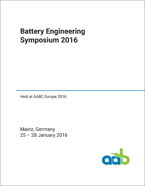 BATTERY ENGINEERING SYMPOSIUM. 2016.