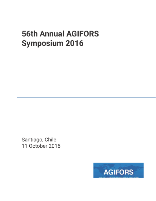 AIRLINE GROUP OF THE INTERNATIONAL FEDERATION OF OPERATIONAL RESEARCH SOCIETIES. ANNUAL SYMPOSIUM. 56TH 2016. (AGIFORS)